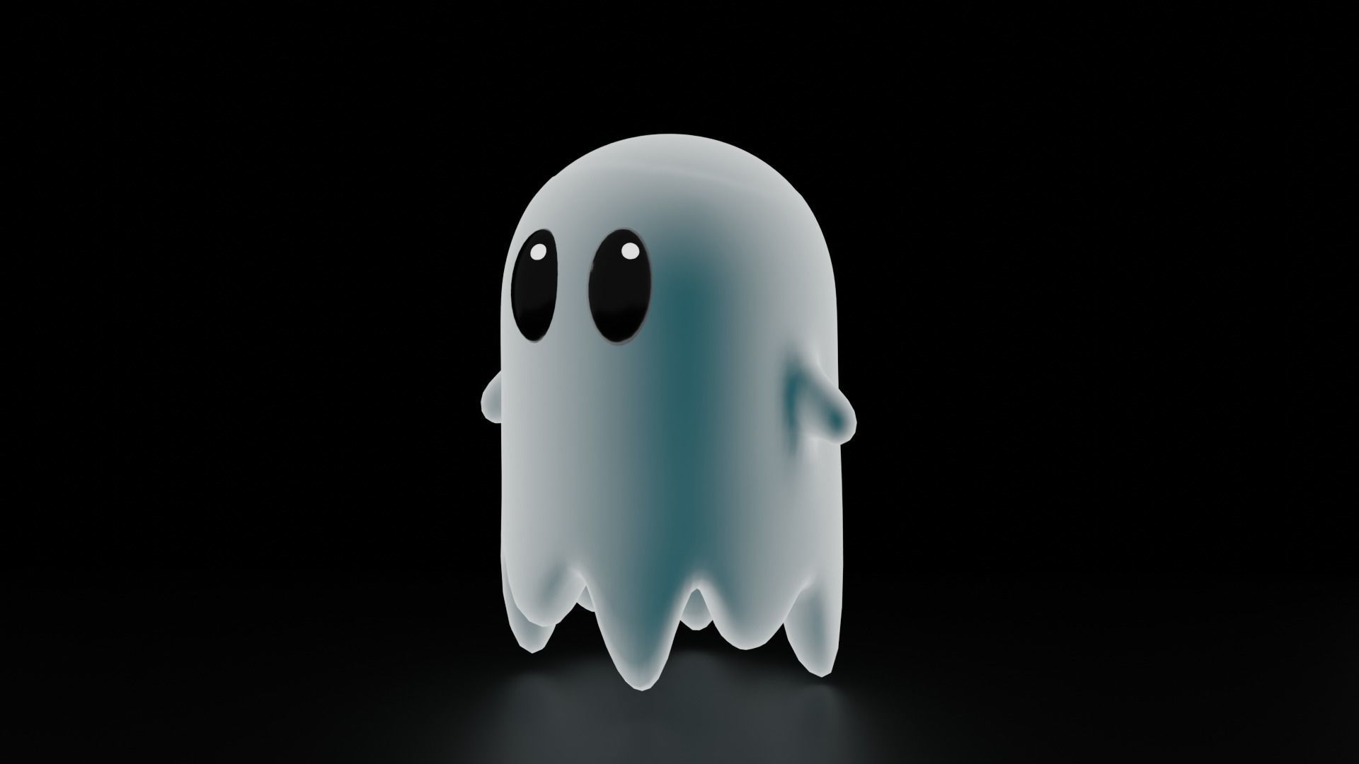 Ghost skeleton and pumkin monster Low-poly 3D model_6