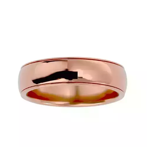Plain Gold Wedding Engagement Band Ring with 360 Animation
