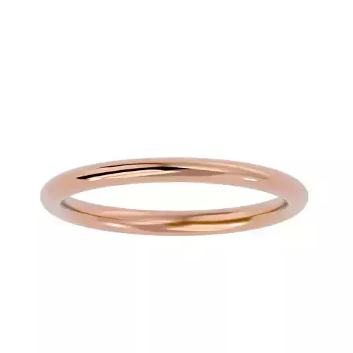 Plain Gold Wedding Engagement Band Ring with 360 Animation