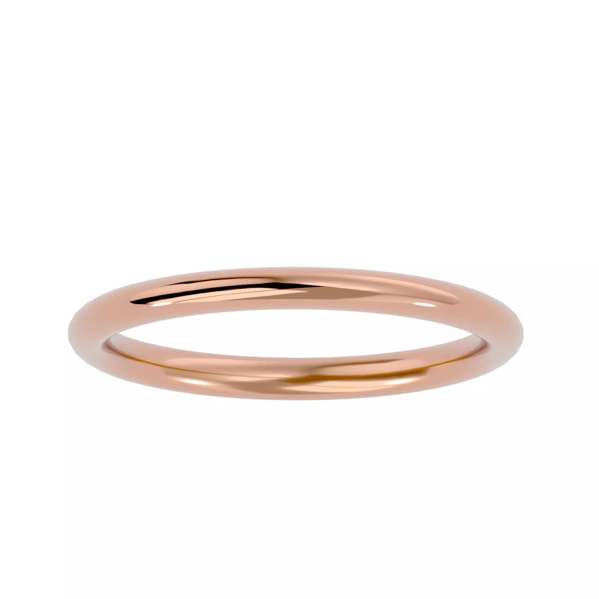 Plain Gold Wedding Engagement Band Ring with 360 Animation 3D print model_0