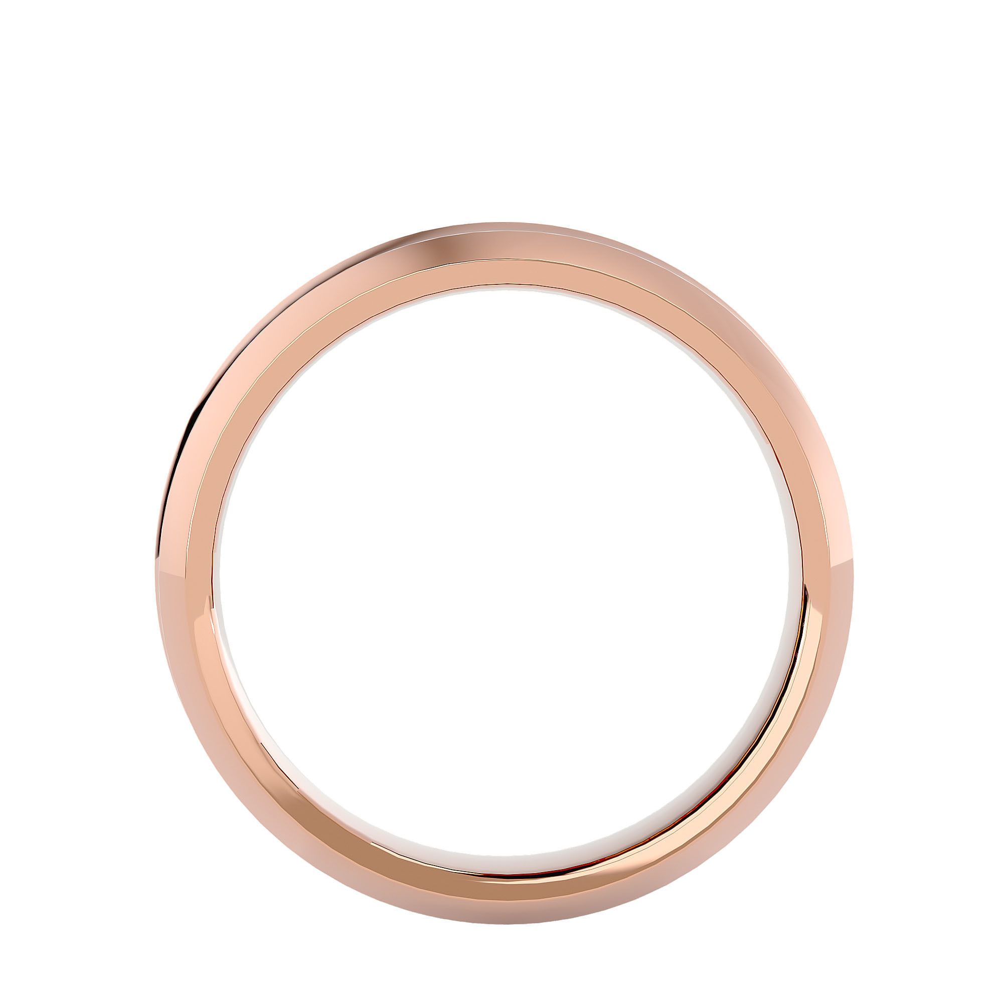 Plain Gold Wedding Engagement Band Ring with 360 Animation 3D print model_5