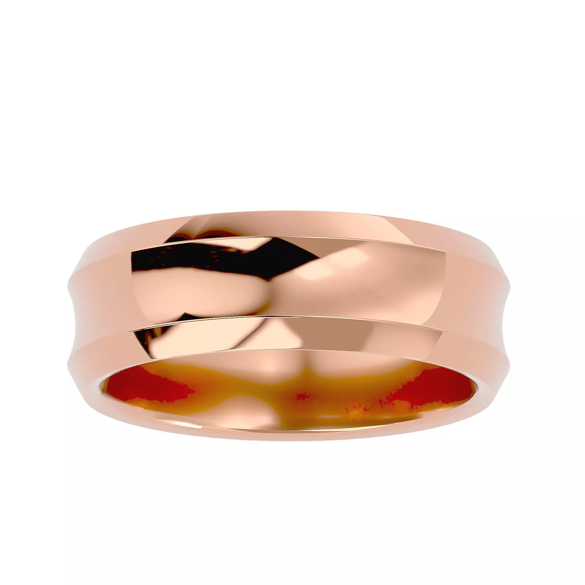Plain Gold Wedding Engagement Band Ring with 360 Animation 3D print model_0
