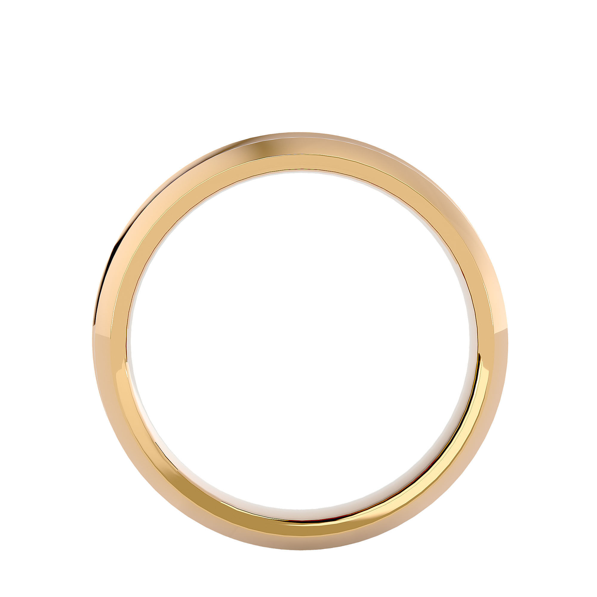 Plain Gold Wedding Engagement Band Ring with 360 Animation 3D print model_4