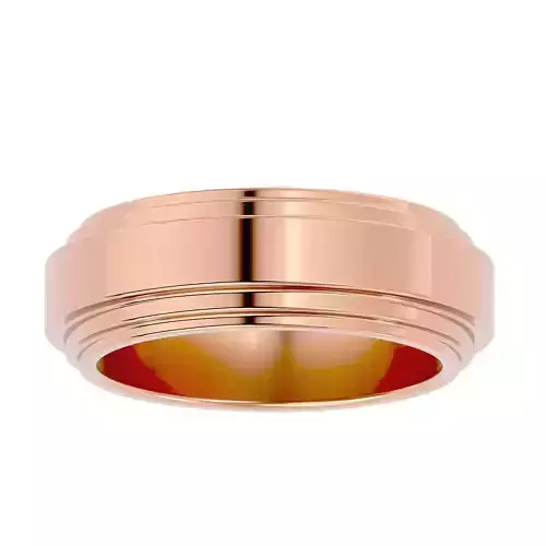 Plain Gold Wedding Engagement Band Ring with 360 Animation