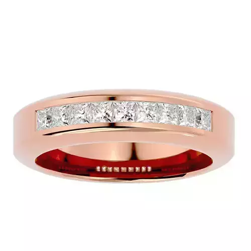 Diamond  Wedding Engagement Band Ring with 360 Animation 3D print model