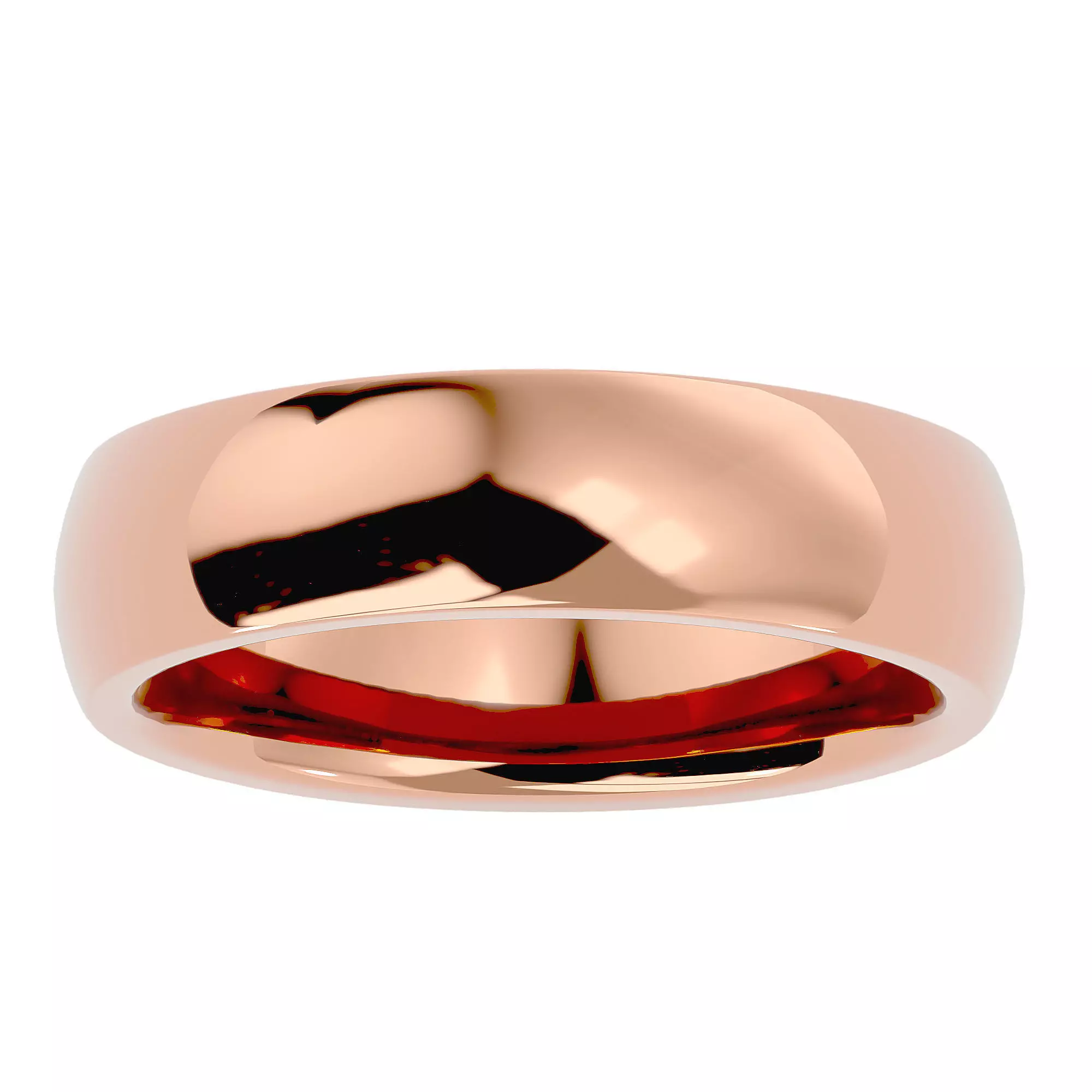 Plain Gold Wedding Engagement Band Ring with 360 Animation 3D print model_0