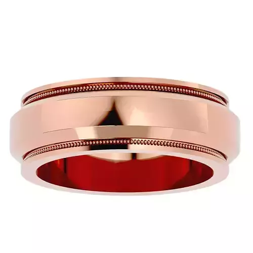 Plain Gold Wedding Engagement Band Ring with 360 Animation