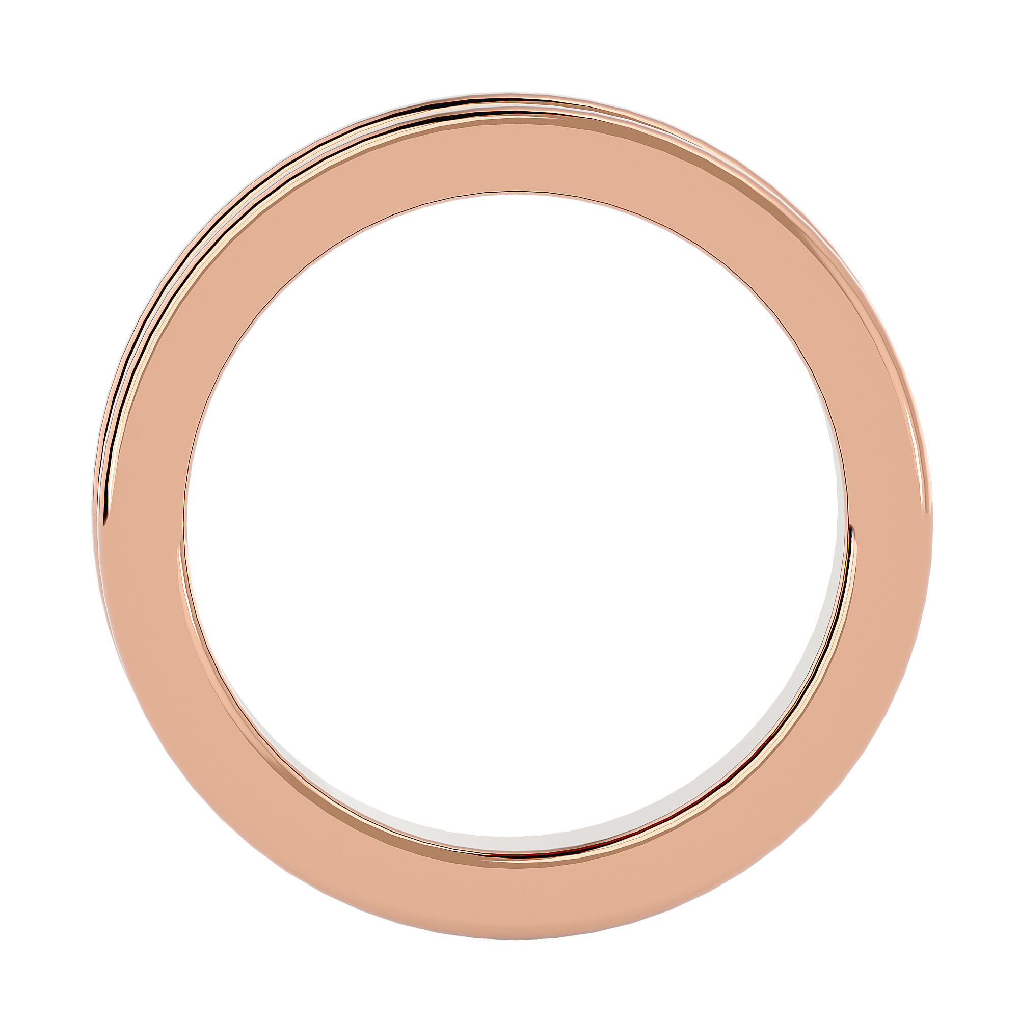 Plain Gold Wedding Engagement Band Ring with 360 Animation 3D print model_5