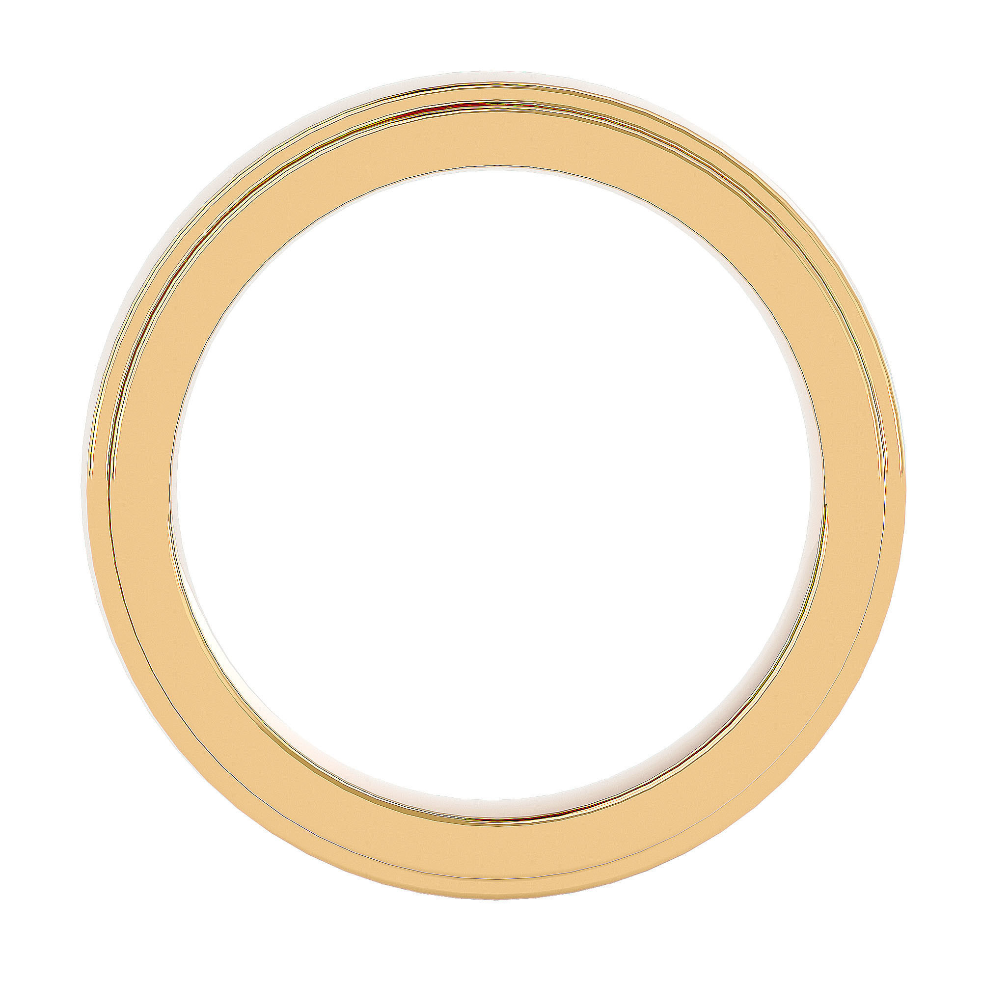 Plain Gold Wedding Engagement Band Ring with 360 Animation 3D print model_4