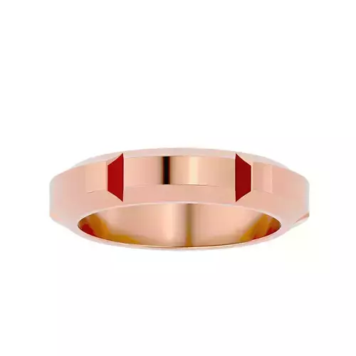 Plain Gold Wedding Engagement Band Ring with 360 Animation