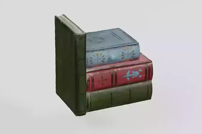 Wooden Ornament Bookend 3D scan PBR 4K textures