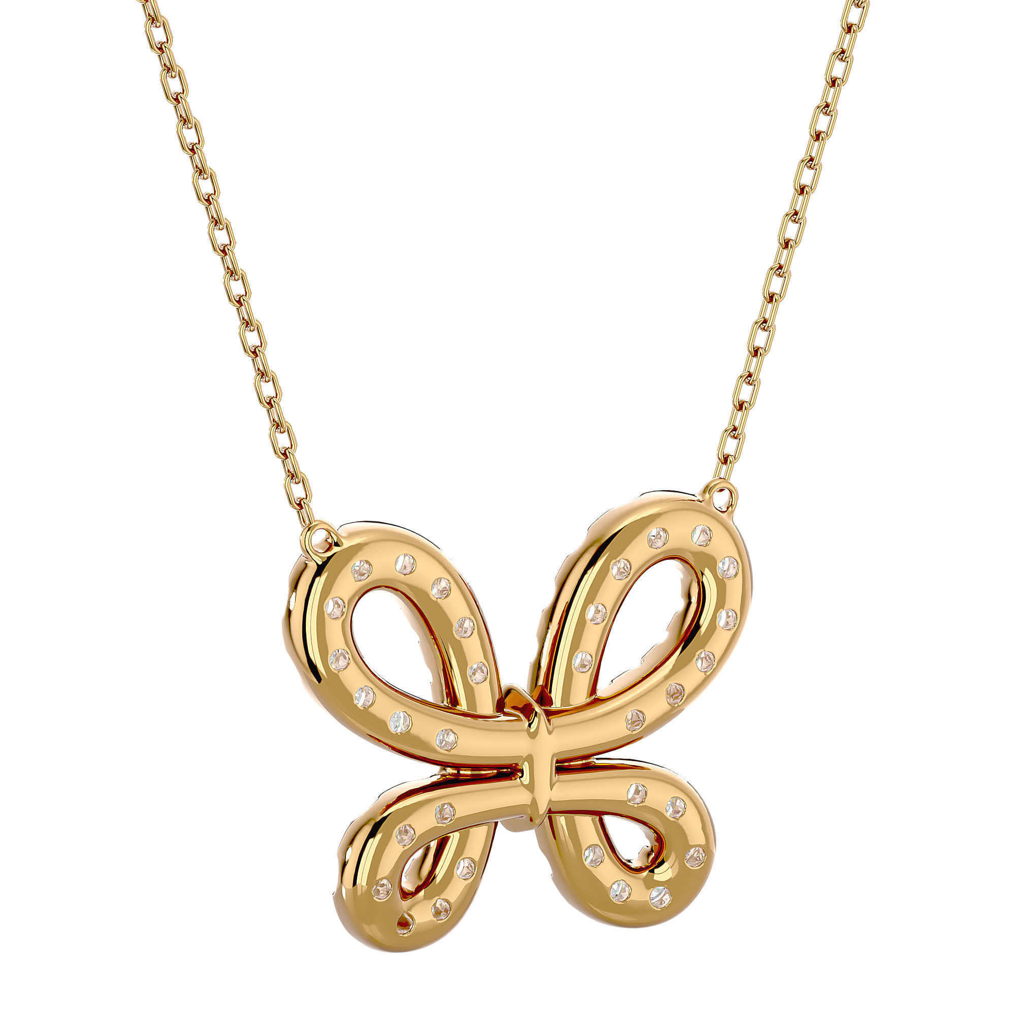 Butterfly Pendant With 360 Animation 3dm stl renders 3D print model_10