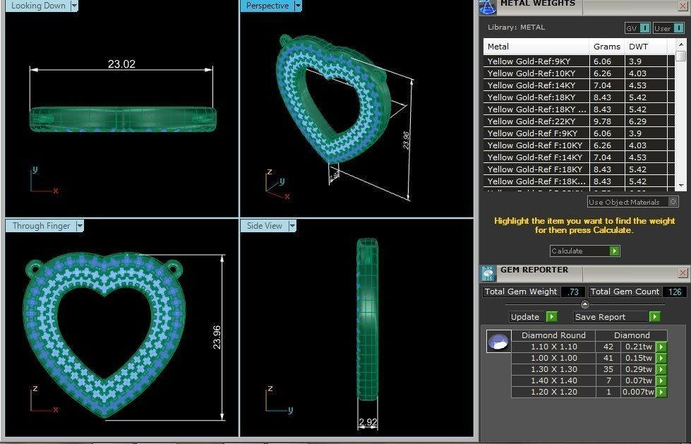 Heart Pendant With 360 Animation 3dm stl renders 3D print model_3