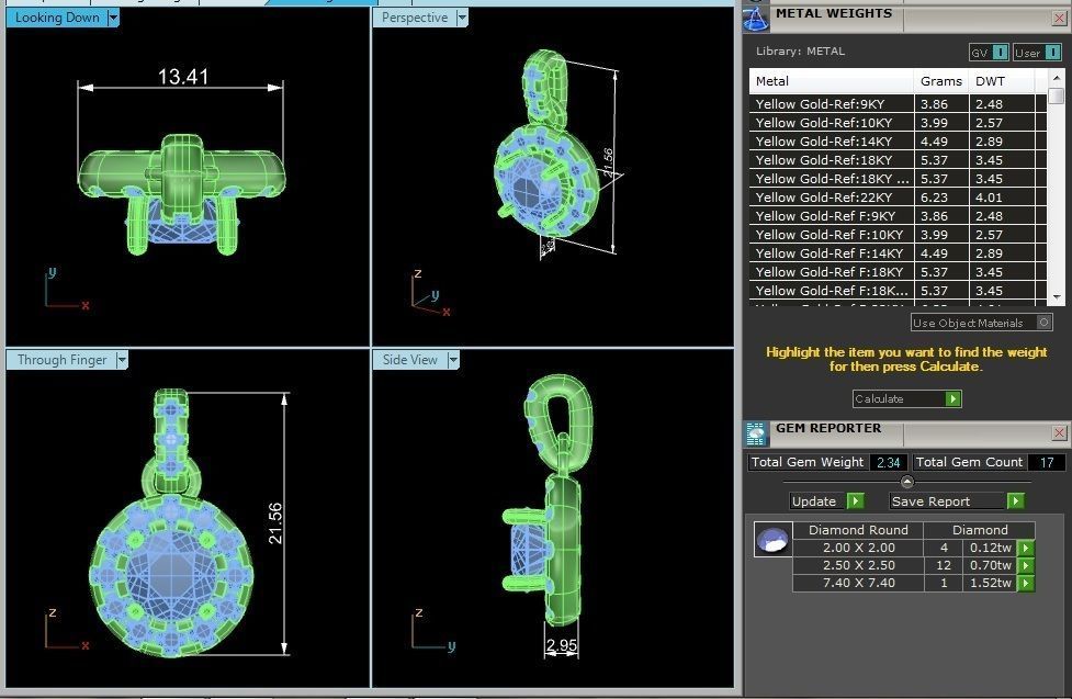 Solitaire Pendant With 360 Animation 3dm stl renders 3D print model_3