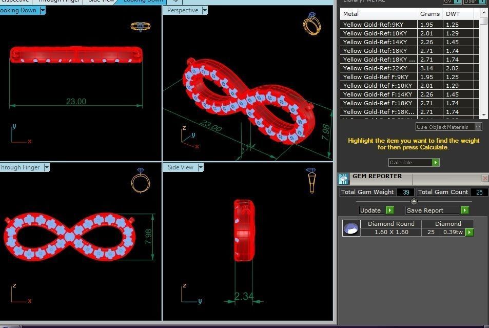 Infinity Pendant With 360 Animation 3dm stl renders 3D print model_12