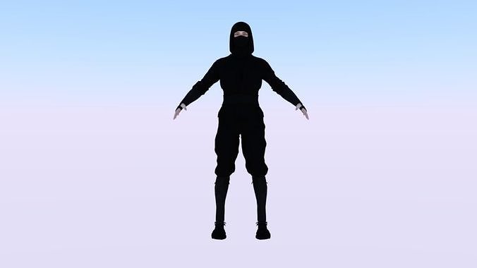 Woman Ninja Low-poly 3D model