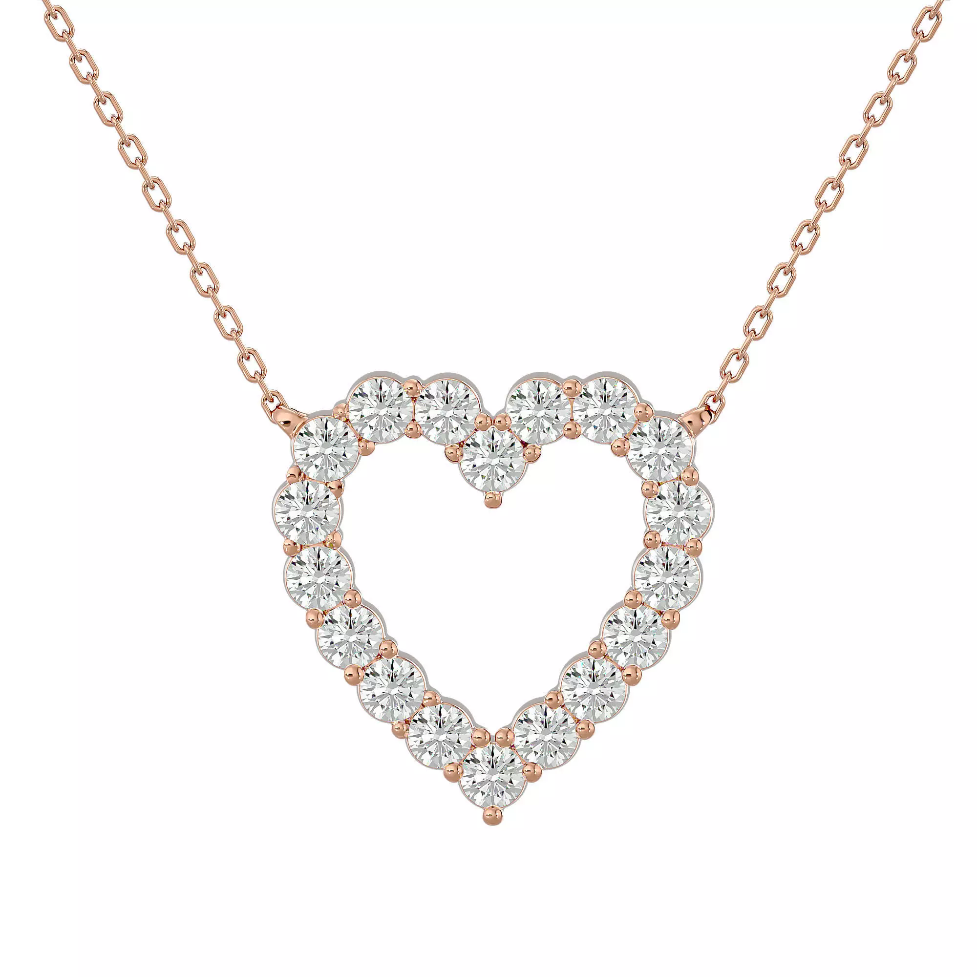 Heart Love Solitaire Pendant With 360 Animation 3dm stl renders 3D print model_0