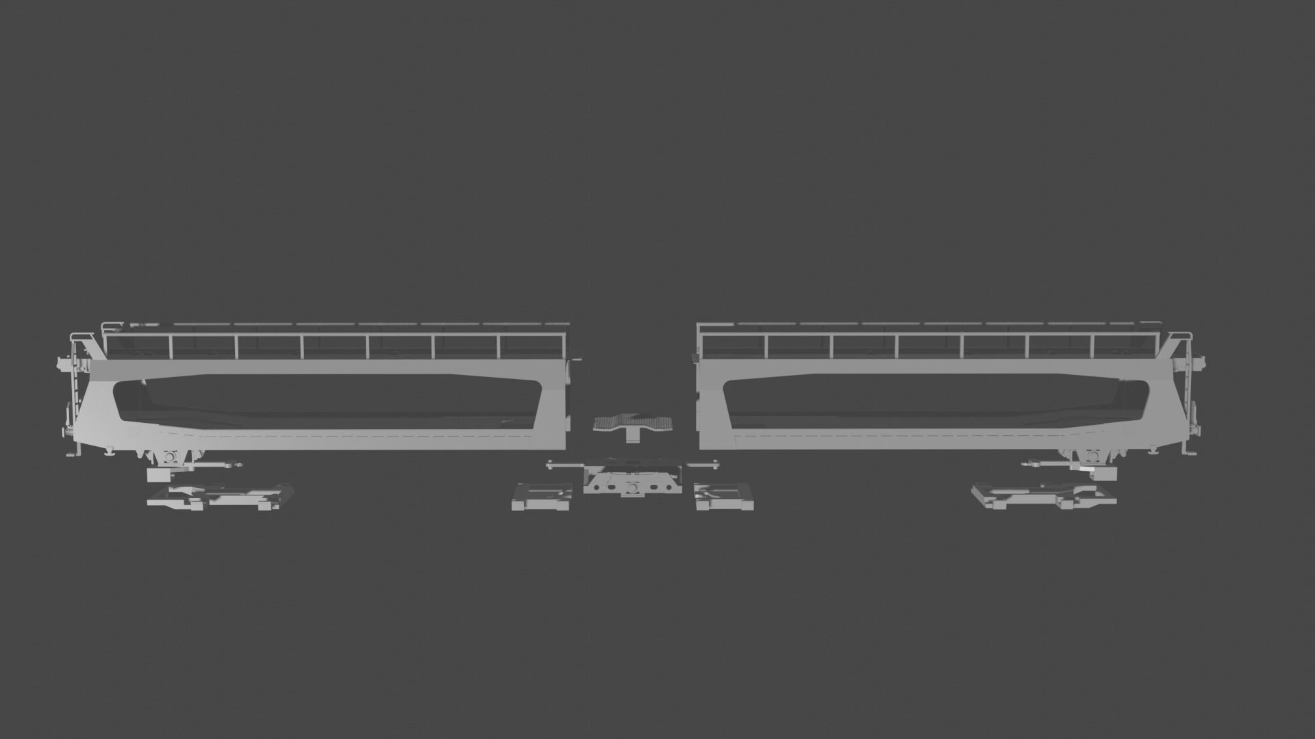 H0 1-87 scale Laeks TA 370 car carrying wagon 3D print model_7