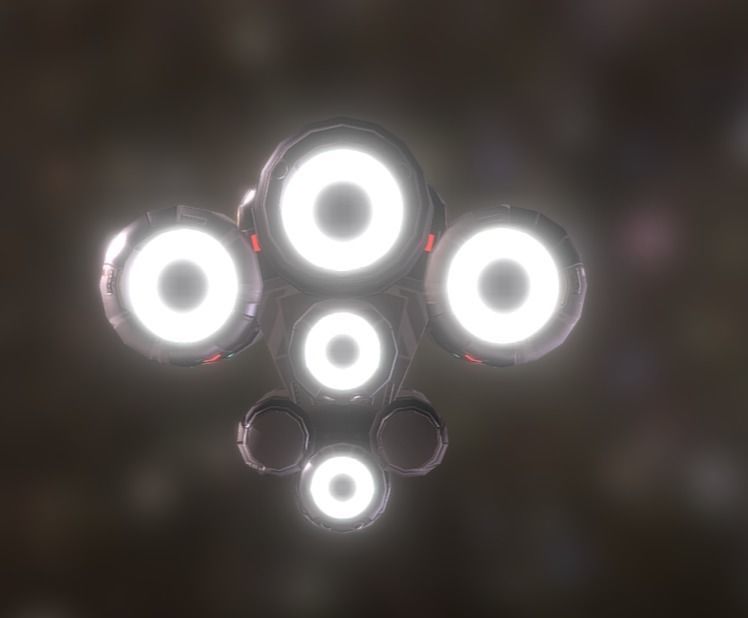 Scifi Space Ship Low-poly 3D model_4