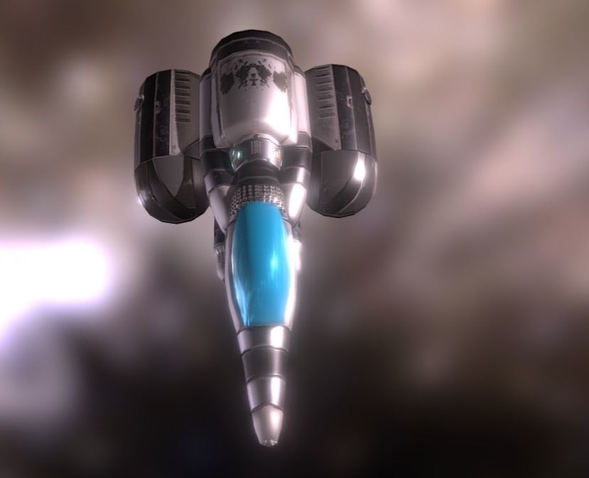 Scifi Space Ship Low-poly 3D model_2