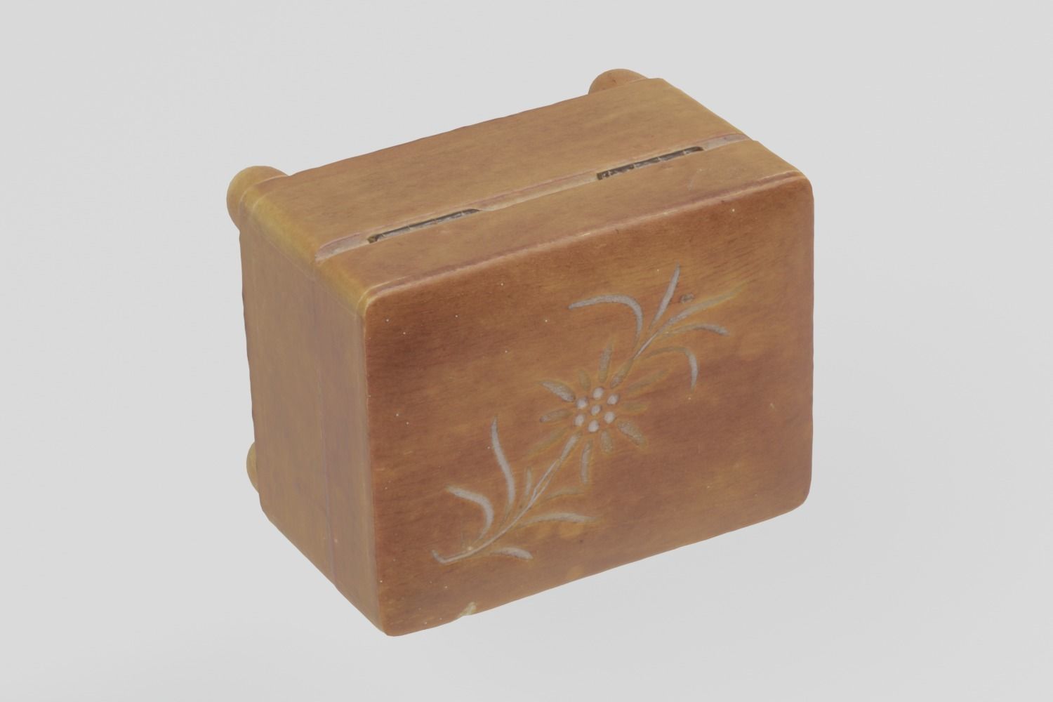 Wooden Music Box Ornament Small 3D scan PBR 4K textures Low-poly 3D model_6