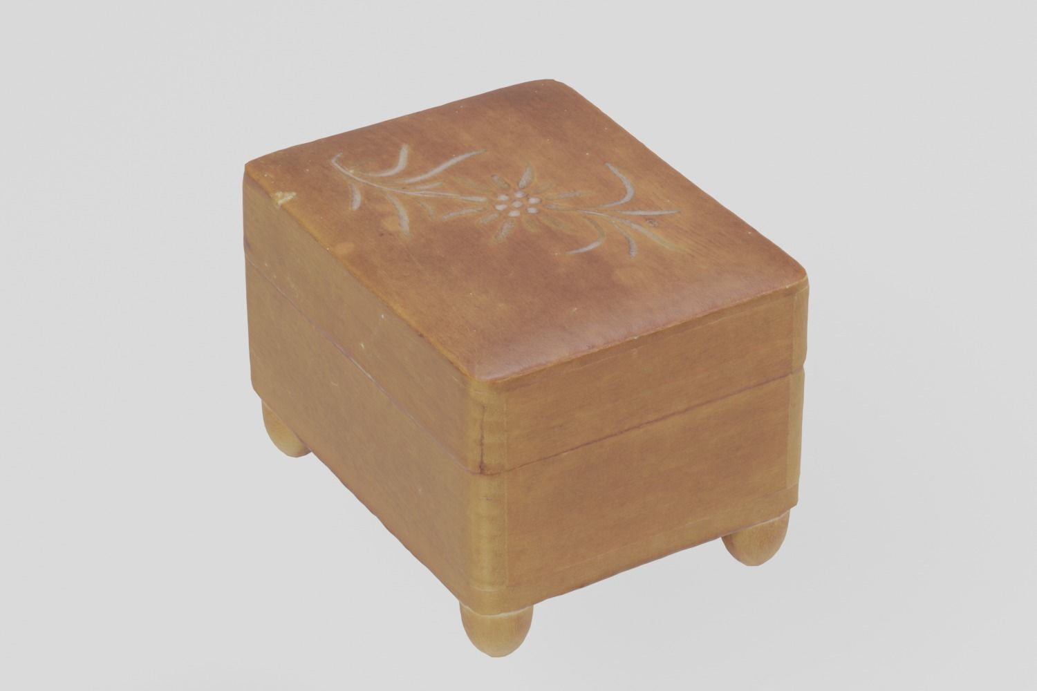 Wooden Music Box Ornament Small 3D scan PBR 4K textures Low-poly 3D model_4