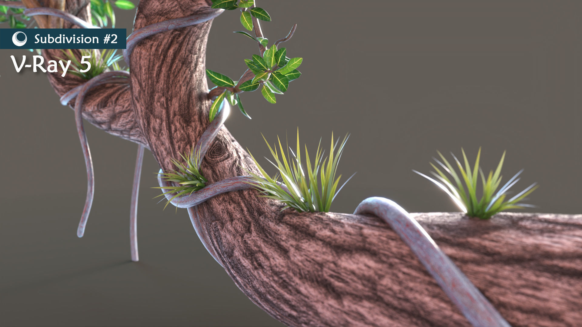 Subdivision LowPoly Fairy Treehouse Low-poly 3D model_16