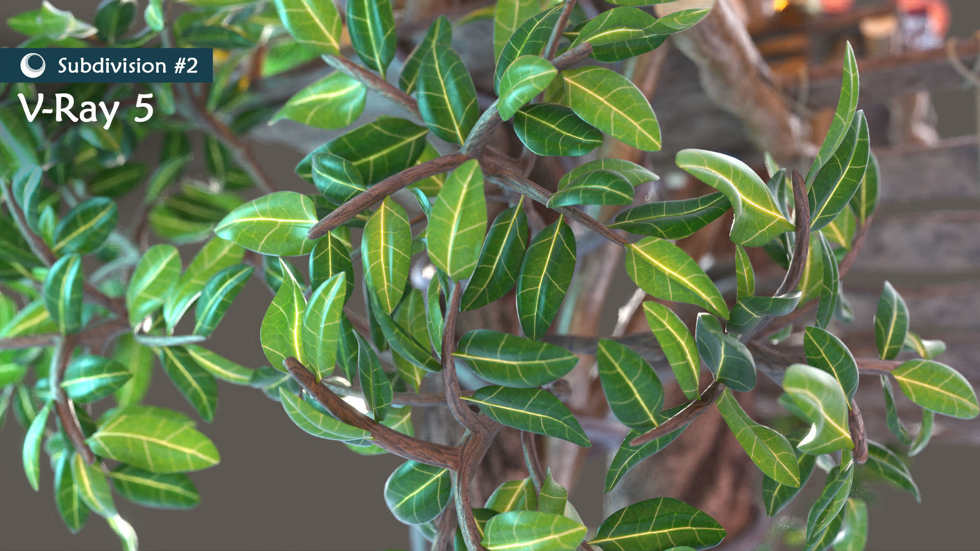 Subdivision LowPoly Fairy Treehouse Low-poly 3D model_8