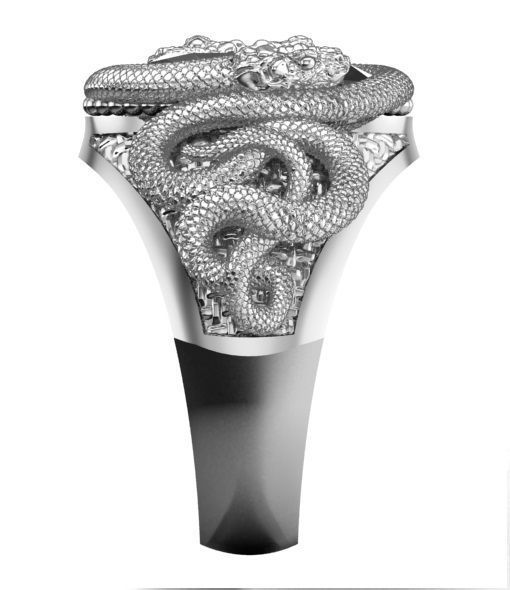 mens ring with a snakes 3D model_7