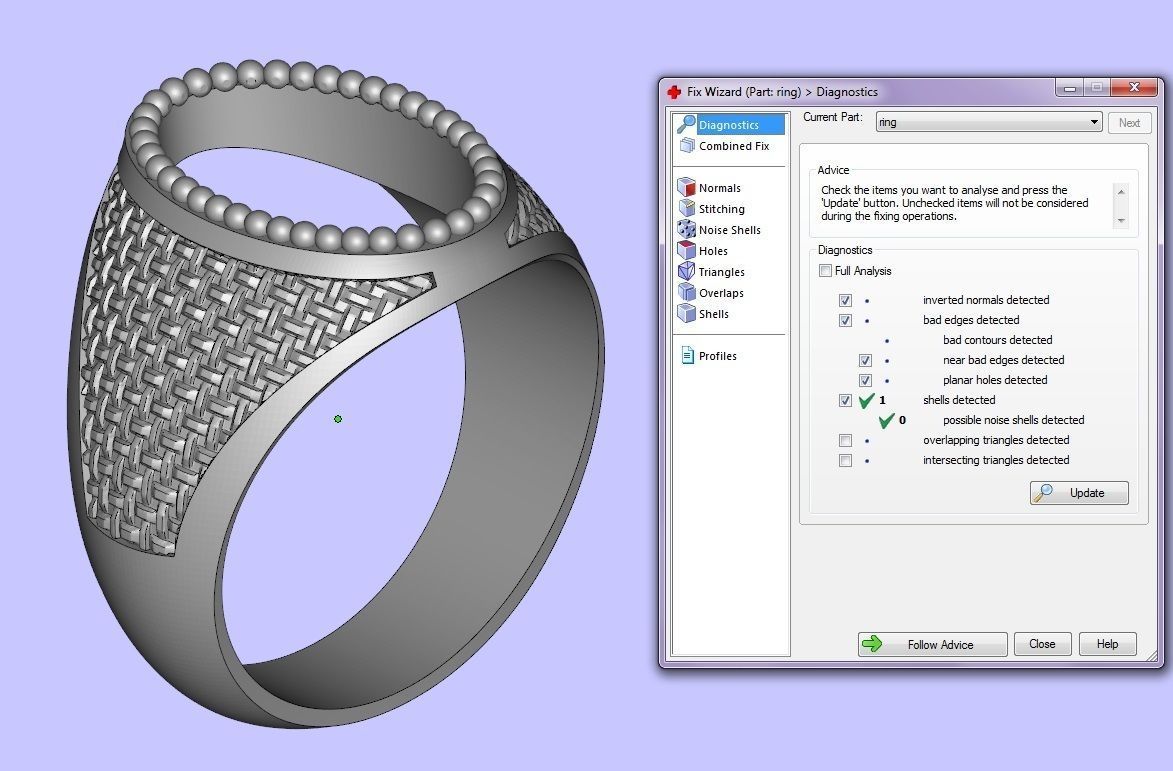 mens ring with a snakes 3D model_11