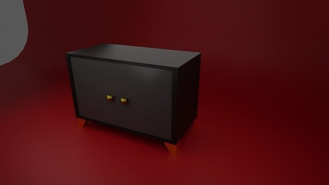 bedside table Low-poly 3D model