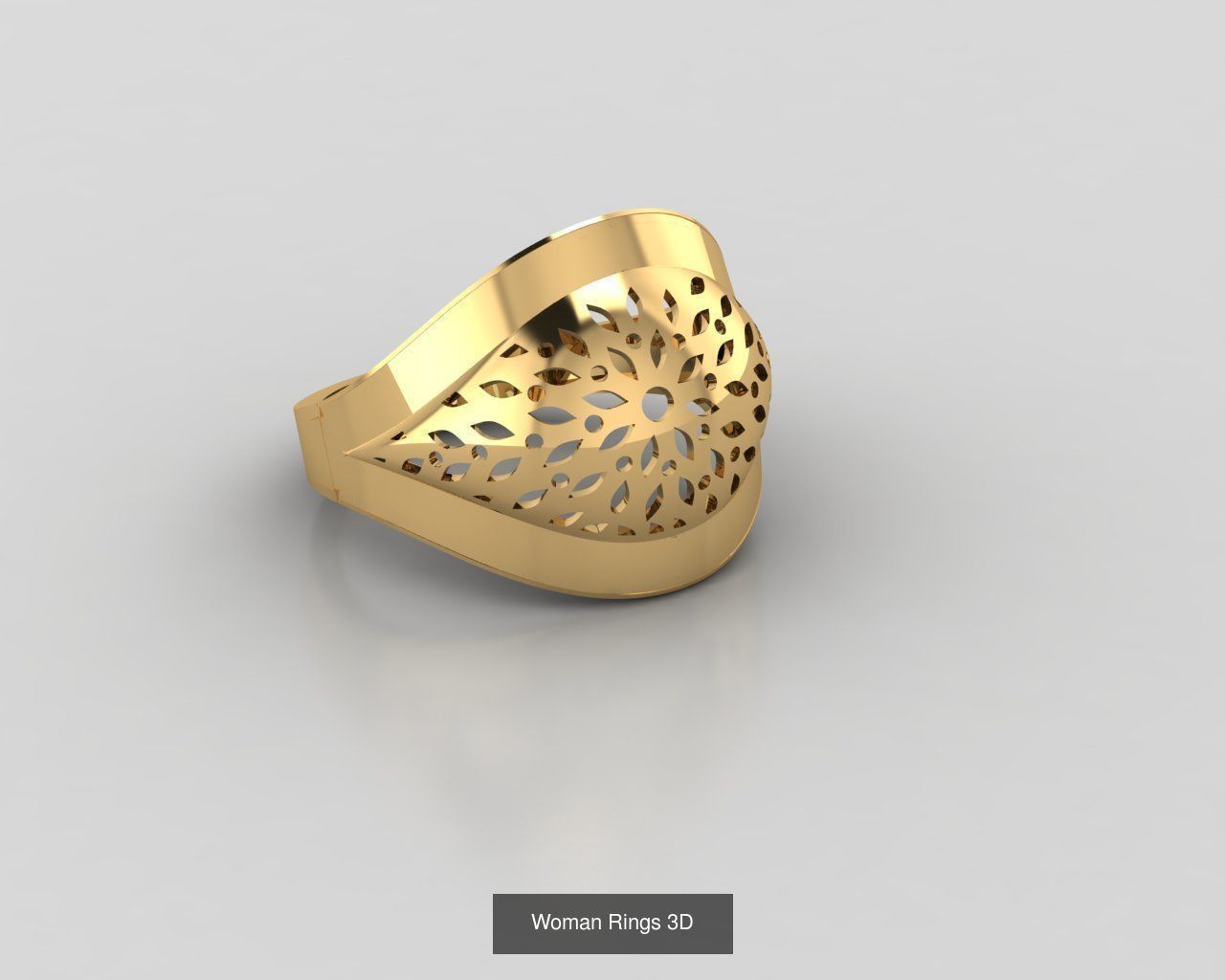 Woman Rings 59 Model 3D Print Model  3D Model Collection_59