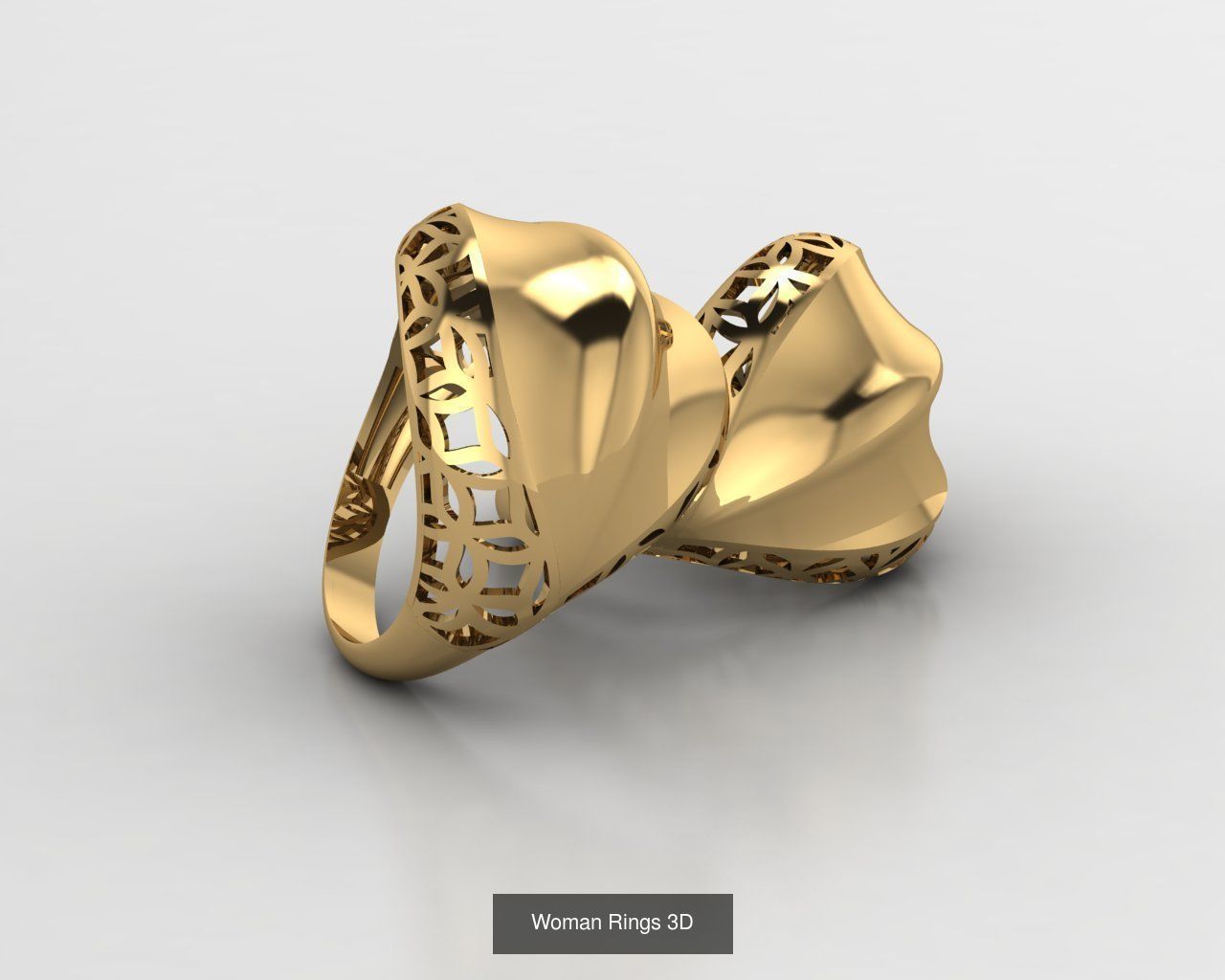 Woman Rings 59 Model 3D Print Model  3D Model Collection_10