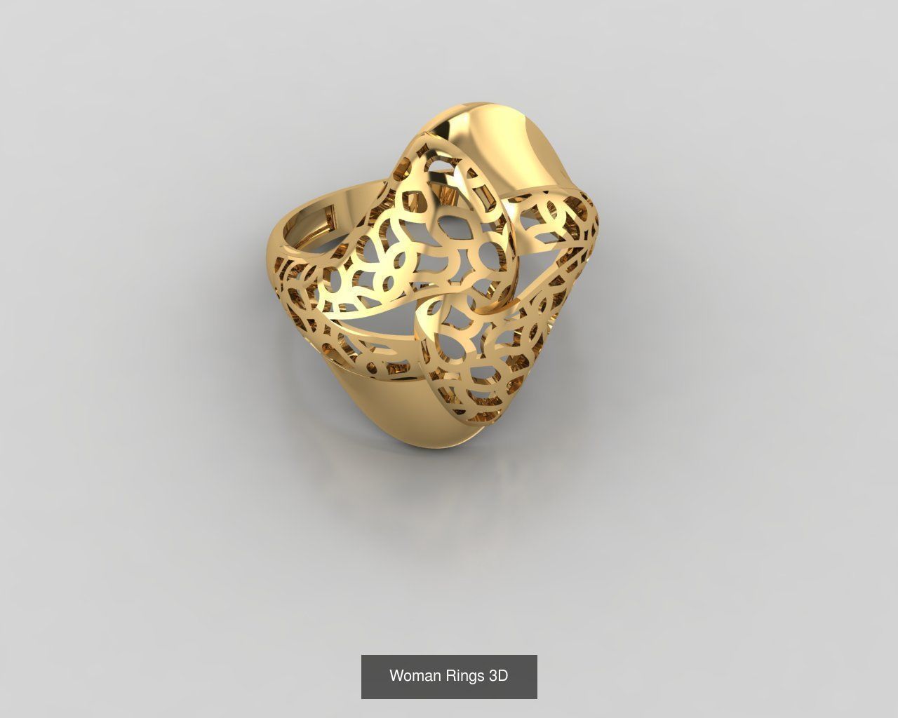 Woman Rings 59 Model 3D Print Model  3D Model Collection_61