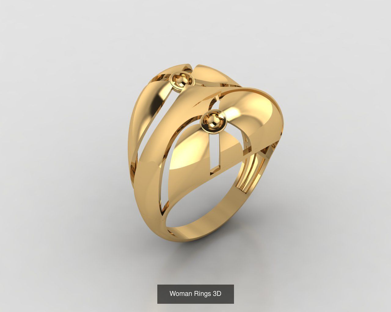 Woman Rings 59 Model 3D Print Model  3D Model Collection_22