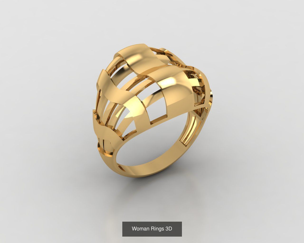 Woman Rings 59 Model 3D Print Model  3D Model Collection_20
