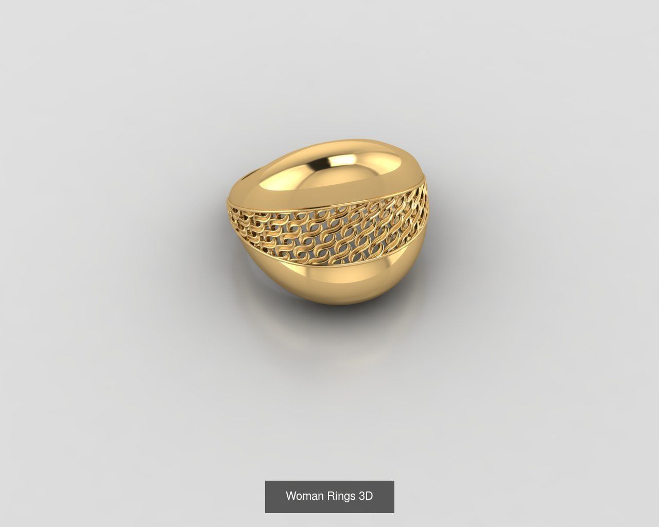 Woman Rings 59 Model 3D Print Model  3D Model Collection_17