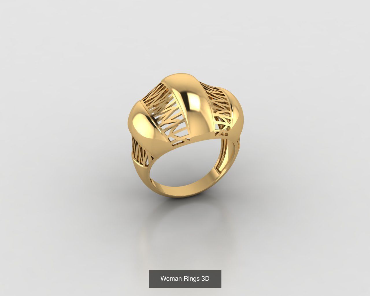 Woman Rings 59 Model 3D Print Model  3D Model Collection_30