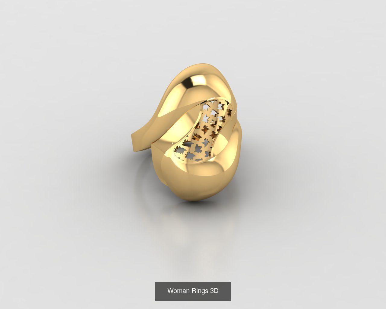 Woman Rings 59 Model 3D Print Model  3D Model Collection_27