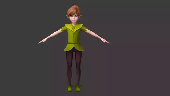 Cartoon Elf 3d model
