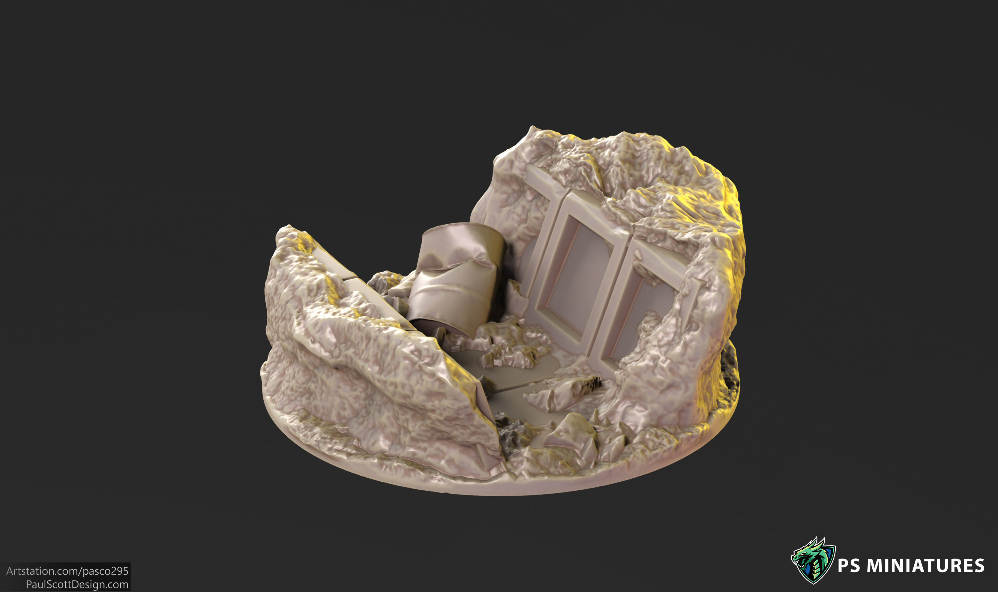 Mars Warzone Bases  3D print model_21