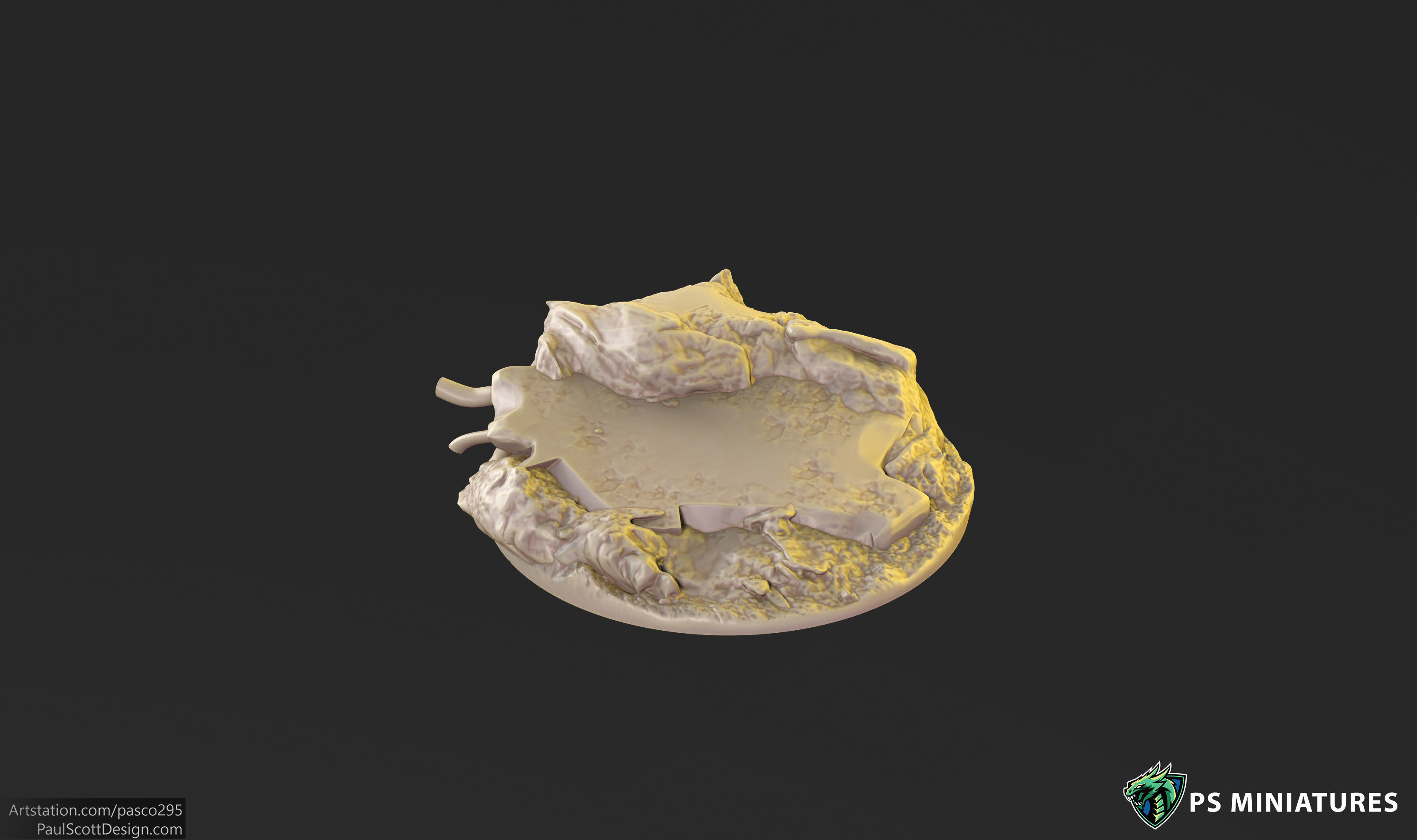 Mars Warzone Bases  3D print model_12