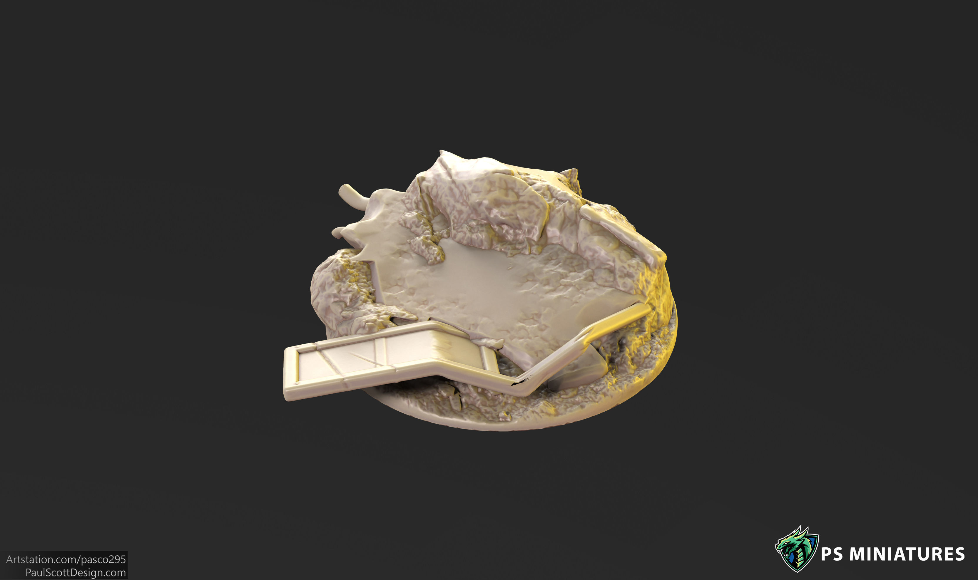 Mars Warzone Bases  3D print model_9