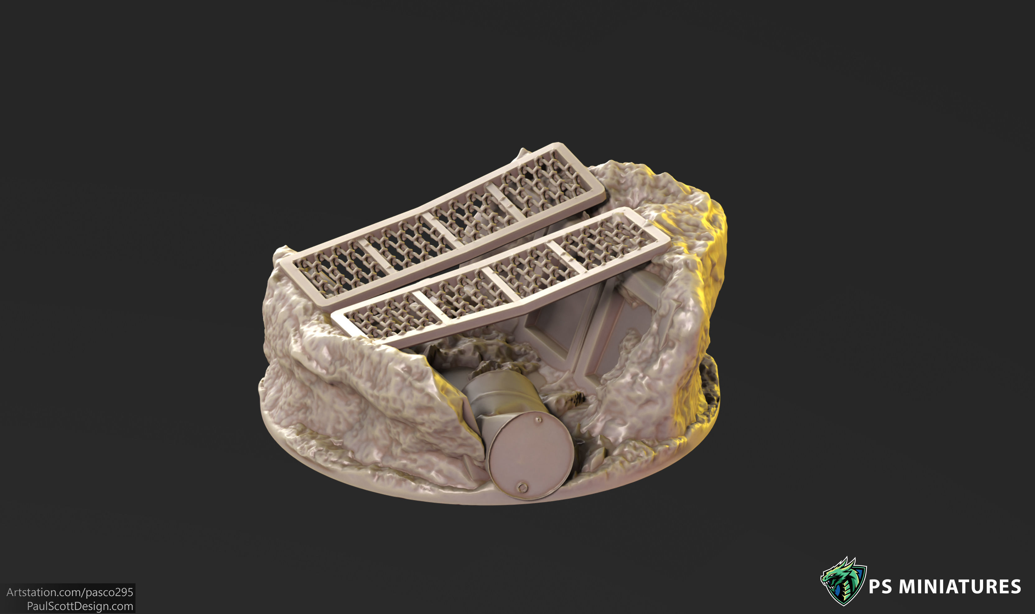 Mars Warzone Bases  3D print model_20