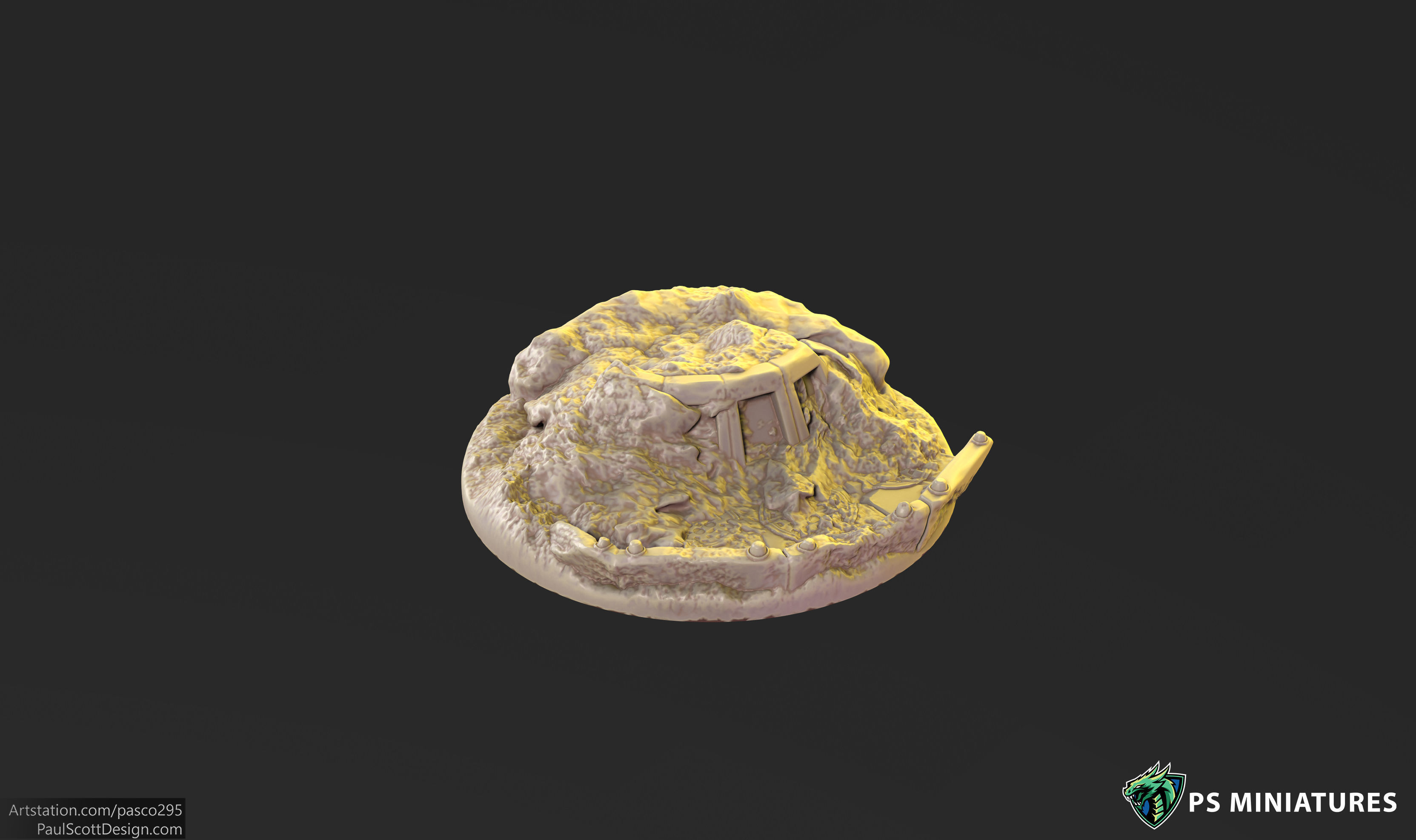 Mars Warzone Bases  3D print model_15