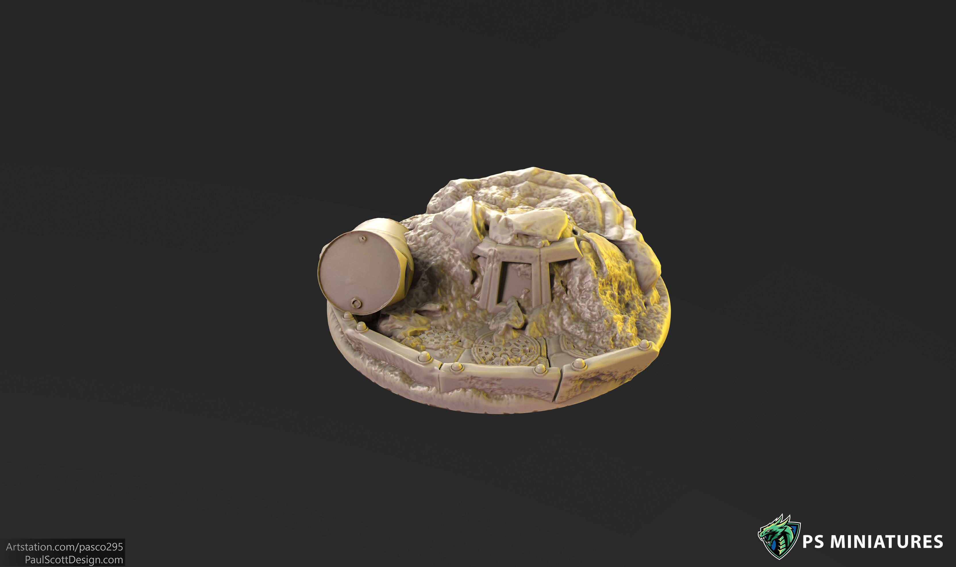 Mars Warzone Bases  3D print model_11