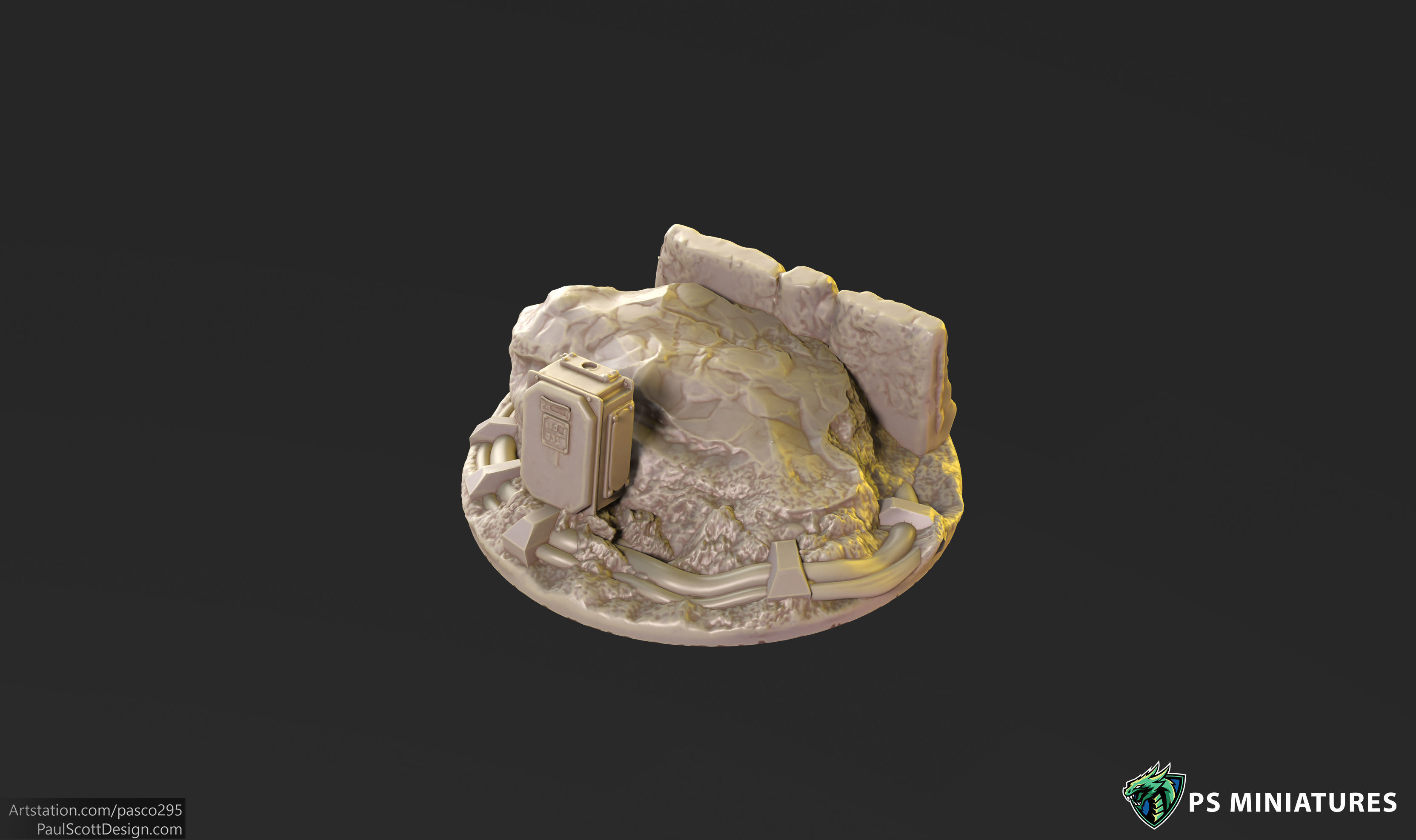 Mars Warzone Bases  3D print model_24