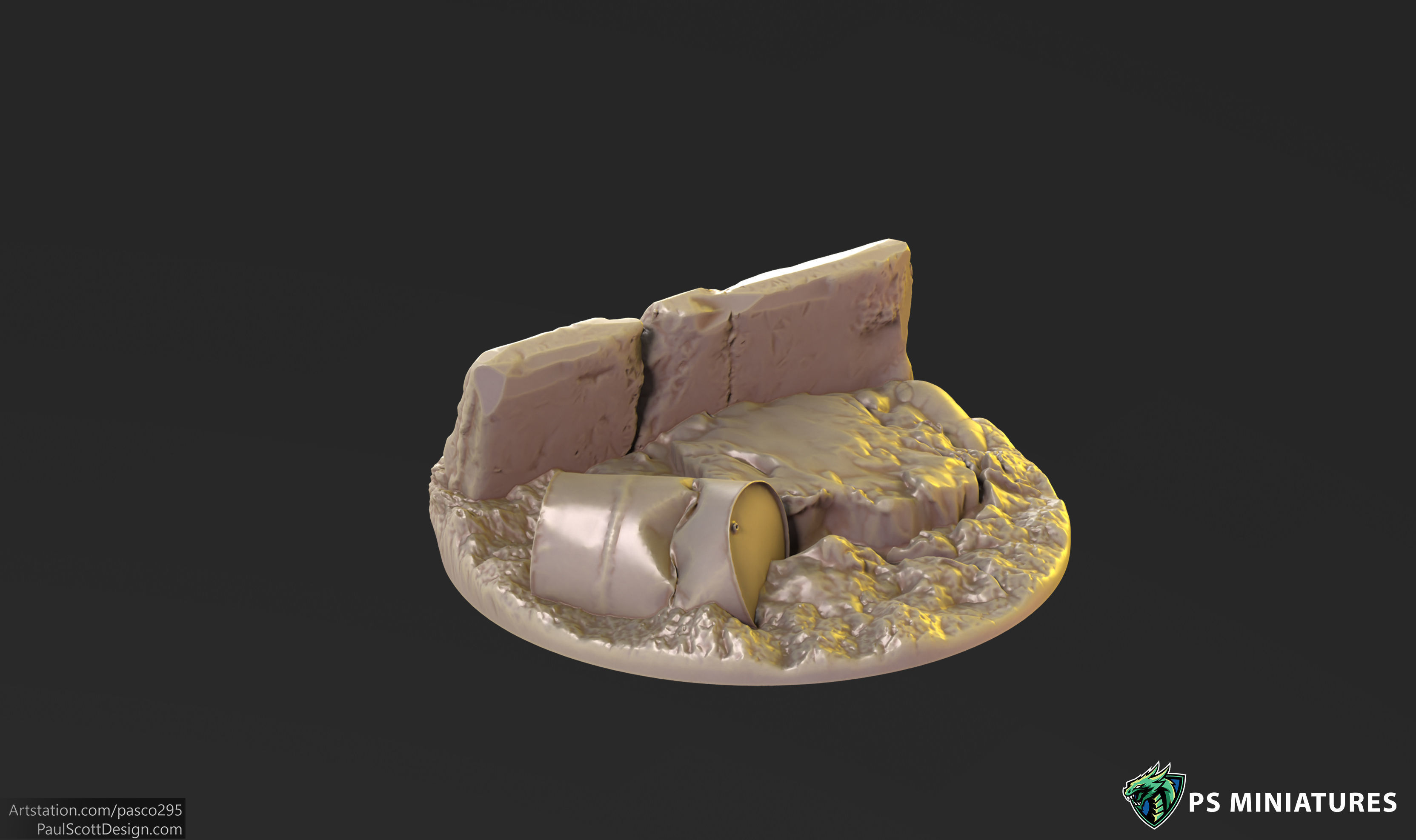 Mars Warzone Bases  3D print model_23