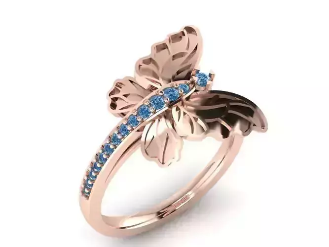 butterfly ring gold