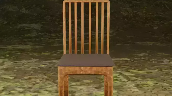 Chair made of glass and metal